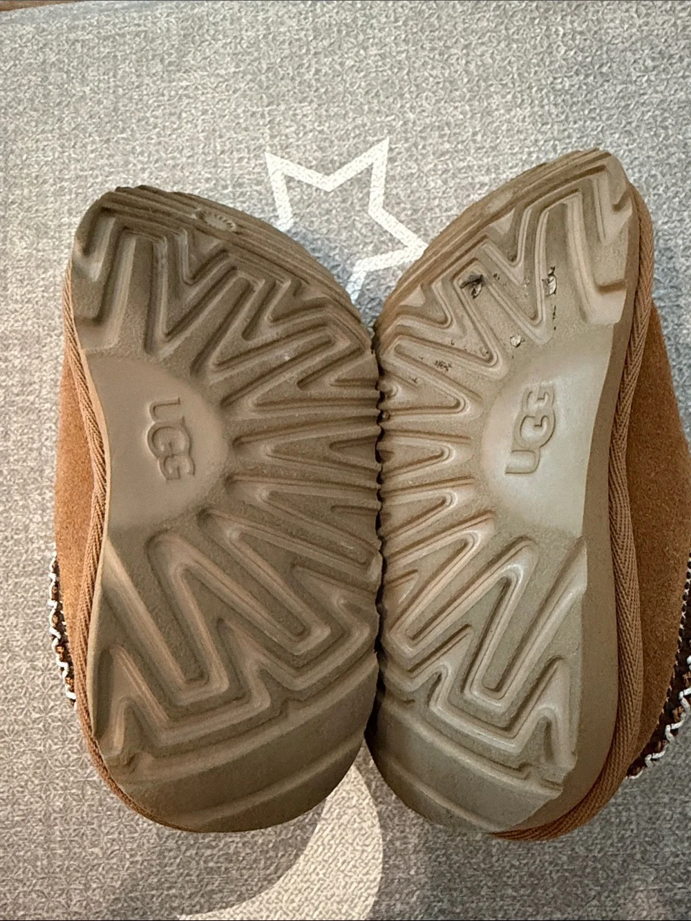 UGG Kids Chestnut Suede Clog Slippers with Trim